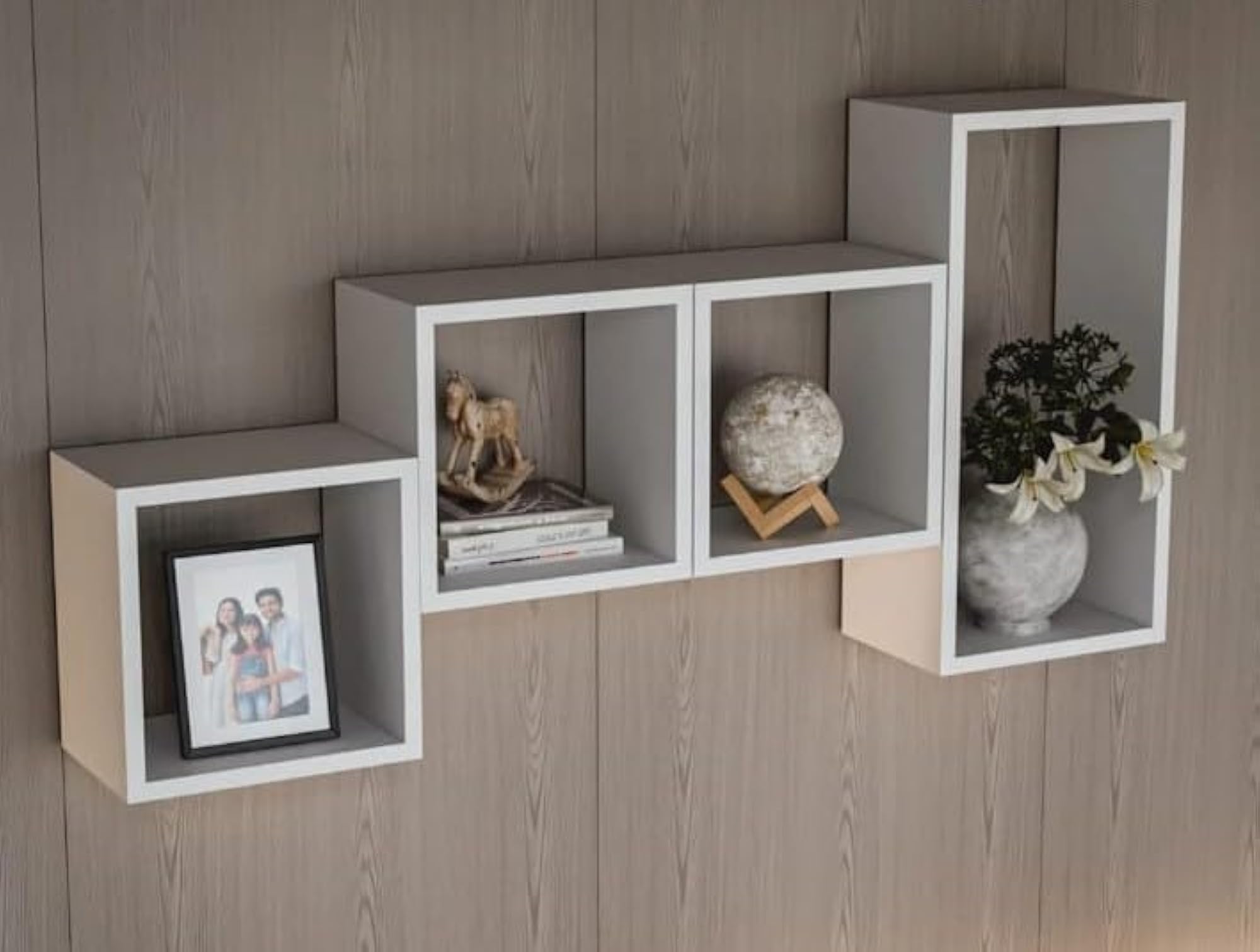 Graphite Calm Rustic Wood Wall Shelf