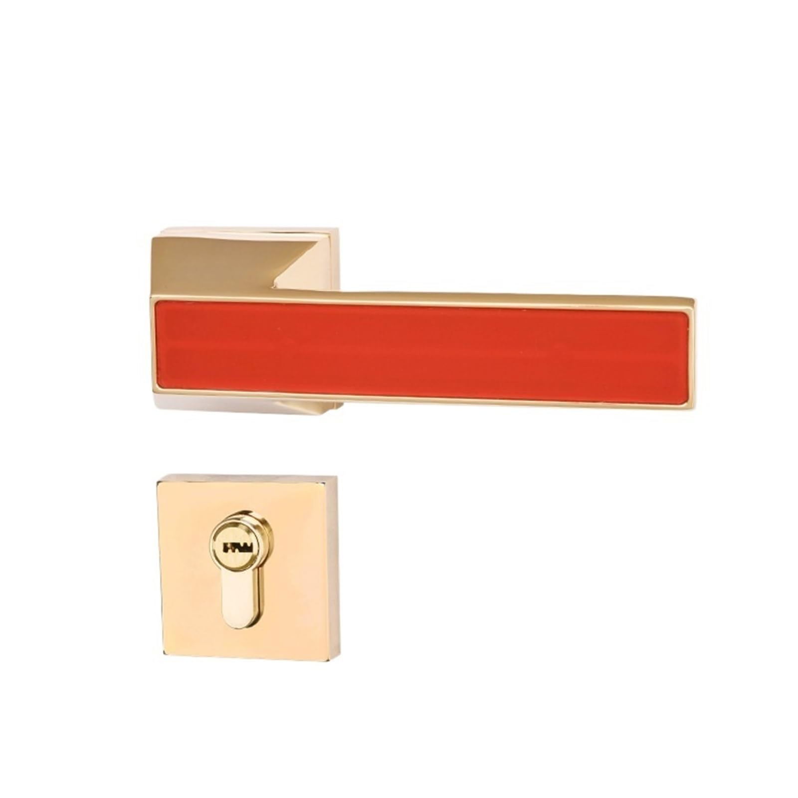 NYRXRYTCA Zinc Alloy Split Lock HC-035 Indoor Wooden Door Silent Lock Modern Simple Door Handle(Golden)