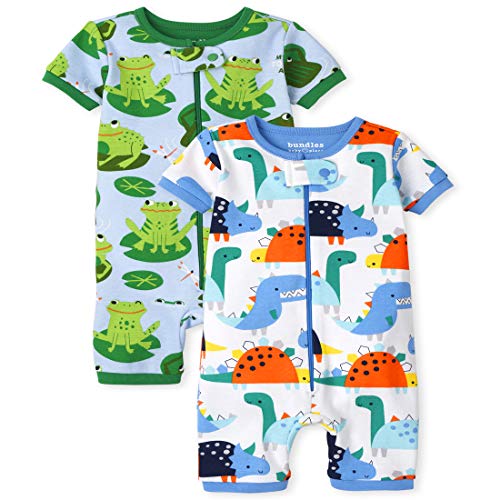The children's place baby and toddler boys dino frog snug fit cot…