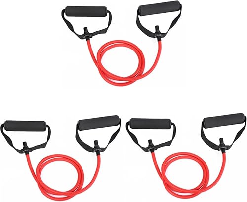 Miniatura 17 de POPETPOP 2 cuerdas de ejercicio con asas, banda elástica, bandas elásticas para ejercicio Verde,Rojo -,Amarillo,2 unidades de color verde,Verde x 3