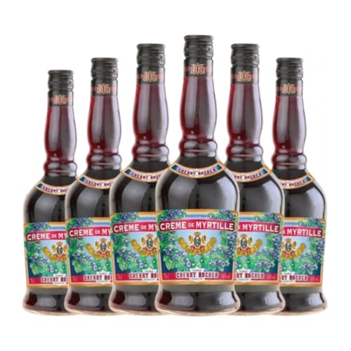 Crema de Licor Cherry Rocher Creme de Myrtille 70 cl (Caja de 6 Botellas de 70 cl)