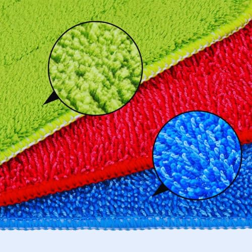 Image of Microfiber Spray Mop Pads Refill Cloth Heads, 42x14 cm, Multicolour, 3 Pieces