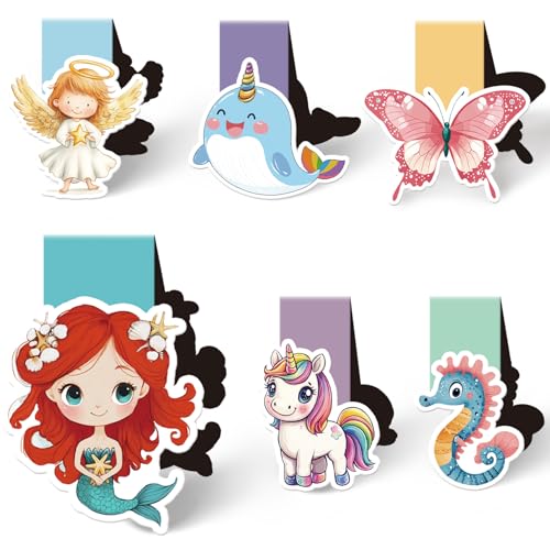 Magnetische Lesezeichen Kinder Mädchen Geschenke 3 4 5 6 7 8 9 10 11 12 Jahre, Adventskalender Füllung Mädchen, Nikolaus Geschenke Wichtelgeschenk Mädchen, Weihnachtsgeschenke für Mädchen