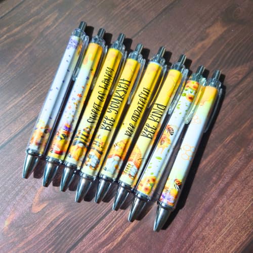 8 canetas Bee Pen Bumblebee, amarela, roxa, colmeia de abelhas, colmeia colmeia de verão, primavera,