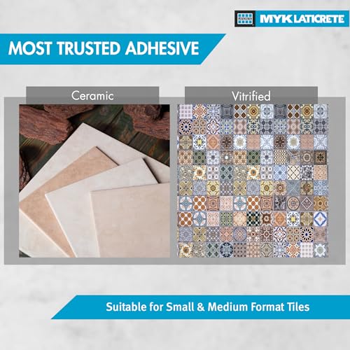 Image of MYK LATICRETE Tile Adhesive 315 Plus White (20 KG) | Ideal for Internal Floors & Walls | Easy to Use Adhesive |