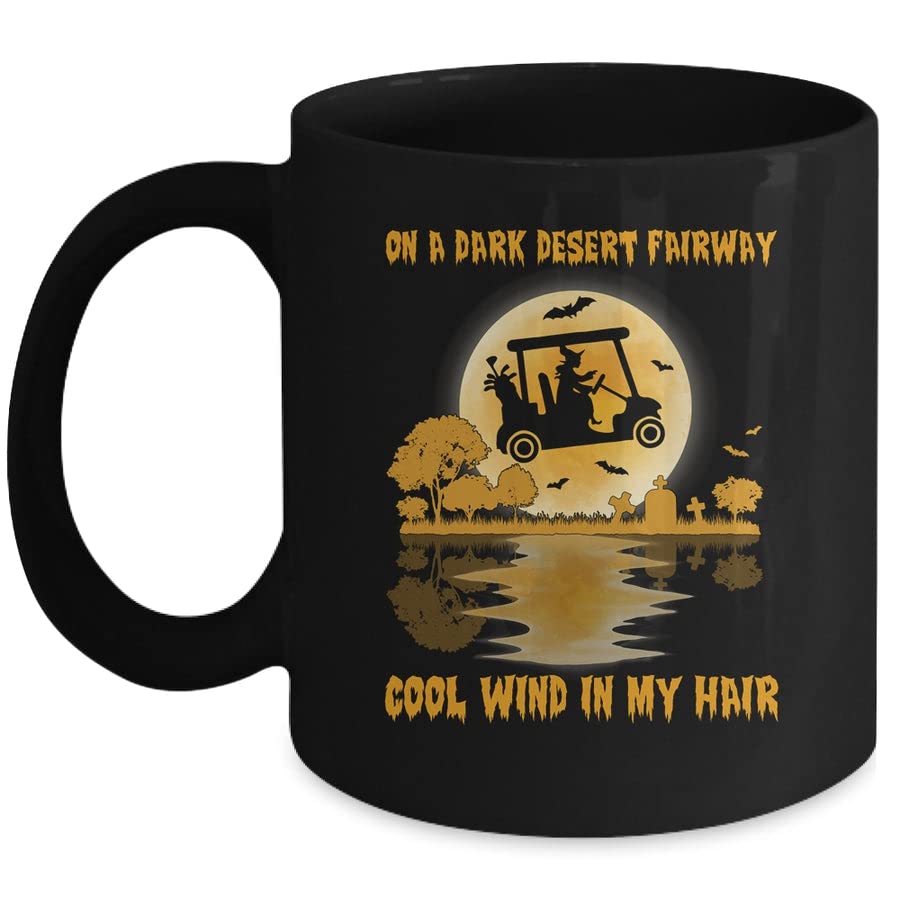 RADHIKA On A Dark Desert Fairway Golf Witch Cool Wind in My Hair Printed Ceramic Tea/Coffee Mug (325ml)-14431