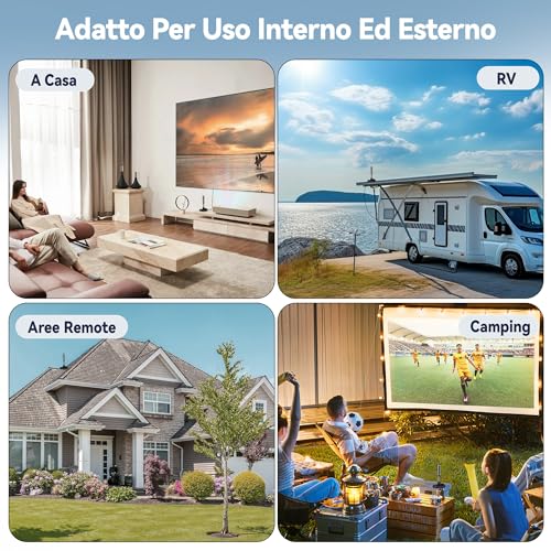 Antenna Tv Interna Amplificata Potente, 2026 Nuova Antenna Tv Interna, 500 Chilometri Di Ricezione A Lungo Raggio Con 360 Gradi Di Spazio Morto - 8