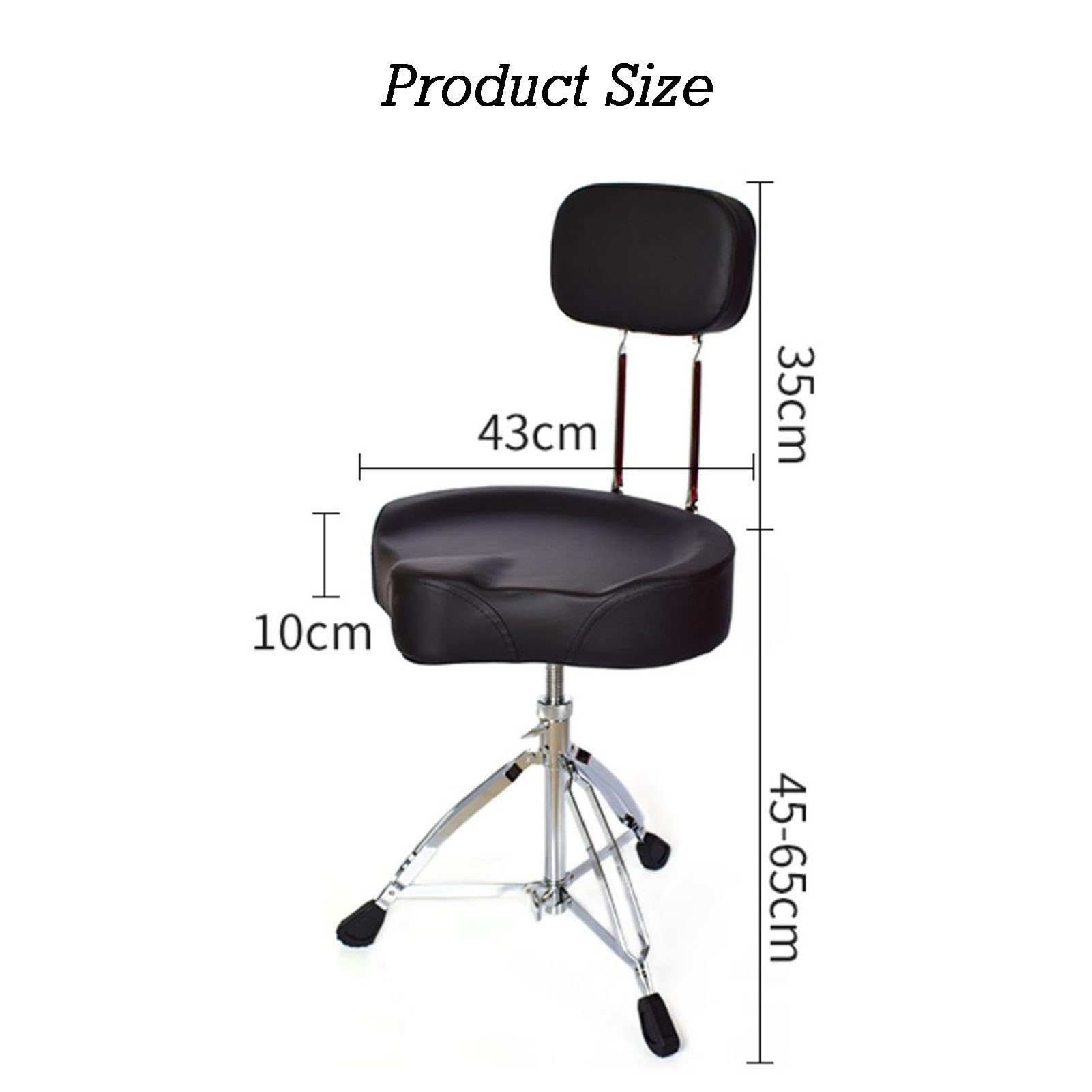 Regulowana Wysokość I Obrotowy Stołek Siodłowy/krzesło Perkusyjne, Stołek Siodłowy Na Kółkach Z Podparciem Pleców, Dla Spa, Technika(Color1,45-65cm)