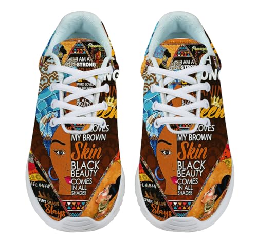 Strong Melanin Queen Shoes for Women Men Trail Running Casual Fashion Sneakers Slip-on Tennis Shoes