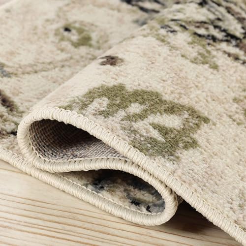 Tapete decorativo Superior Jacobean 7 x 9 beige marrón miniatura 6