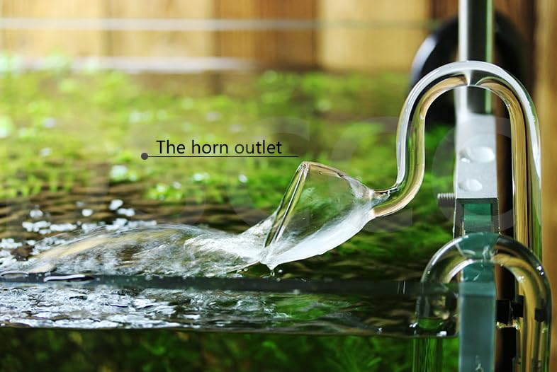 Image of Aquatic Mini Glass Lily Pipe Protein Skimmer Inflow and Outflow for Mini Nano Tank Filter System for Fish Tank Accessories (mini 10mm Out)