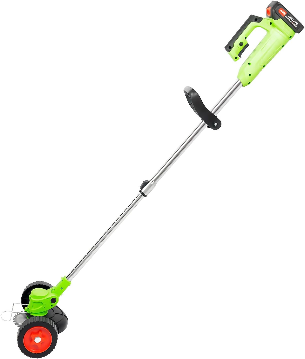 21V Cordless Weed Wacker, Electric Grass Trimmer with 90° Adjustable Flip Head 3-in-1 Grass Trimmer Edger Lawn Mower with Protective Gloves & Goggles for Garden Yard Maintenance
