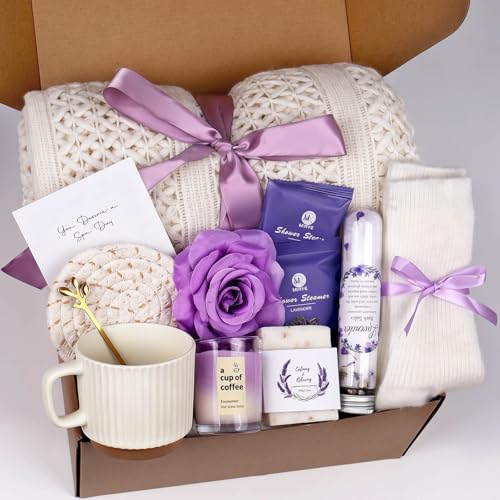 Joyvella Birthday Gift for 40 50 60th Women Get Well Soon Self Care Package Unique Spa Gift Basket Set Thank You Grandma Wife Best Friend Sister Her Mothers Day