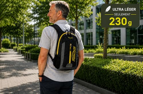 Daypack léger pour cycliste et marcheur avec sangle de poitrine ajustable