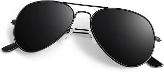 FashionShades Pilot Sunglasses for Men & Women - Lightweight 16g Metal Frame, Polarized UV400 Lenses, 58mm/62mm Sizes