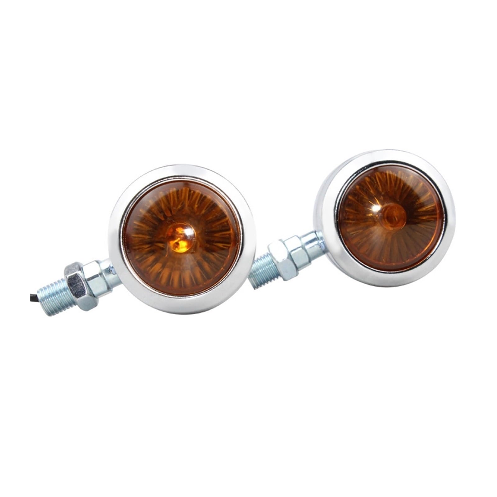 Indicatore di direzione per moto 2 pezzi di svolta per moto per luci segnalazione lampeggiatori illuminazione ambrati modifica lampeggiante retrò universale accessori(A)