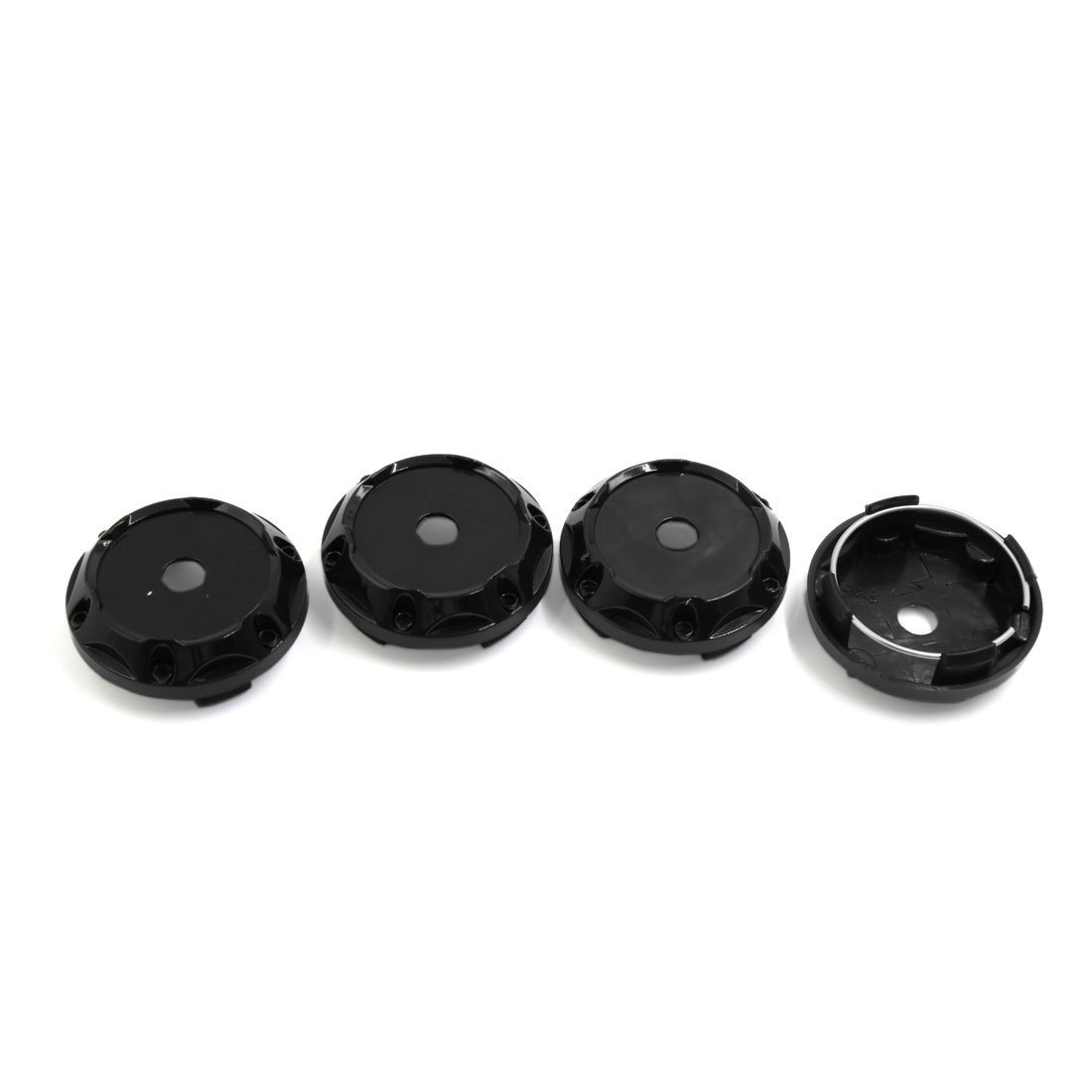 PRAV® 4pcs Black 64mm Diameter Wheel Center Hub Cap Cover Guard for Car Auto