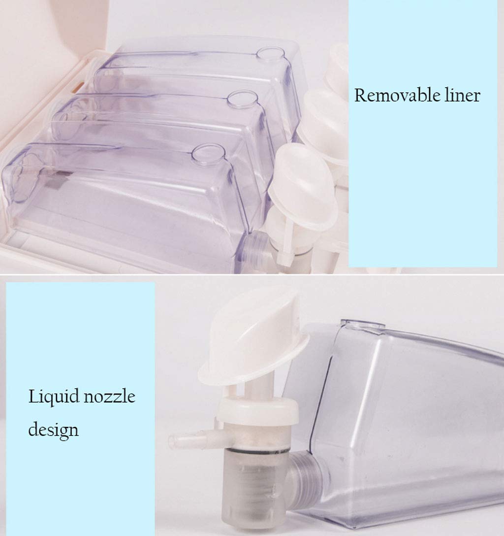 Dispensador de jabón de Manos Dispensador de jabón Manual Doble Tres Cabezas de baño de Hotel desinfectante de Manos Botella Botella champú Gel de Ducha Caja Botella de loción Recargable