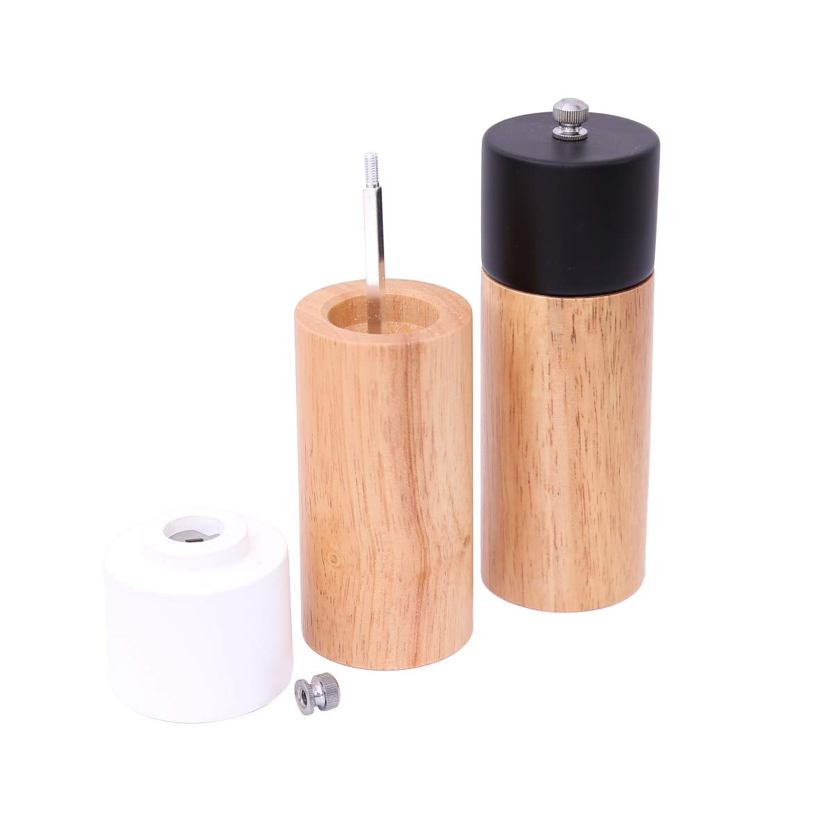 Design Salzstreuer und Pfeffermhle Bambus - Salz & Pfeffer Mhle  Gewrzmhle aus Holz - Premium 2er Set mit Keramikmahlwerk inkl.  Bambusbrett als Unterlage : Amazon.de: Kche, Haushalt & Wohnen