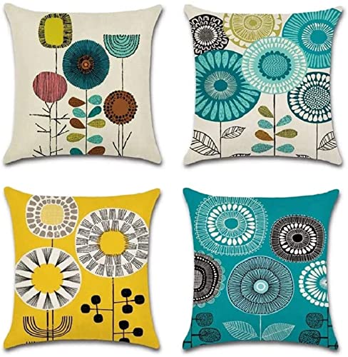 Federe Cuscini Divano 35x35 cm Set di 4 Girasole