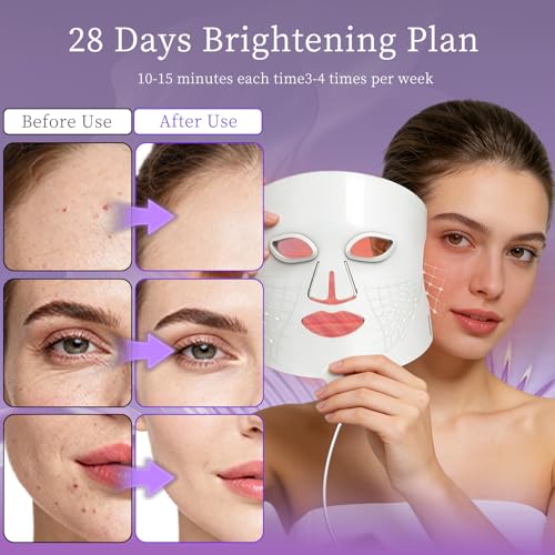 Red Light Therapy for Face, Portable Red Light Therapy Mask with Remote, LED Face Mask Light Therapy with Timing Function, for Home, Working, Yoga, Sleep - Image 7