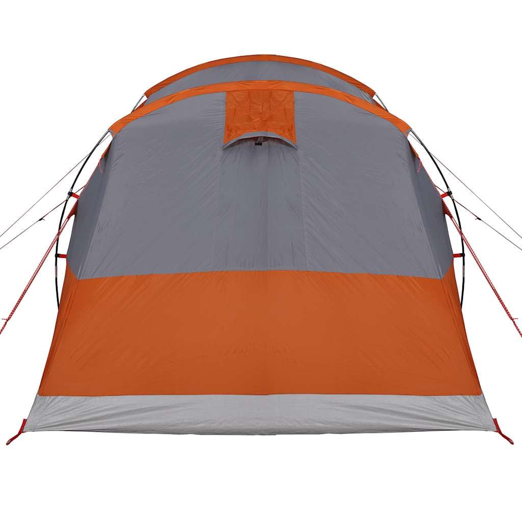 Tente Tunnel Camping 3 Personnes Gris Orange imperméable avec Double Toit, spacieuse ventilée pour randonnée et Voyage, Facile à Monter, résistante au Vent aux Insectes, 400x260x205 8. 7 kg
