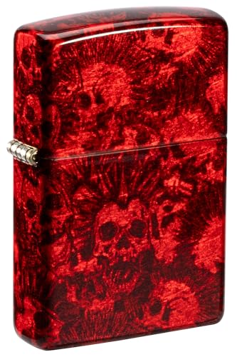 Encendedor Zippo Red Punk Skulls 46094 miniatura 1