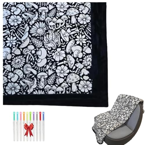 Coloring Blanket, Color Your Own Blanket with Markers, Blankets You