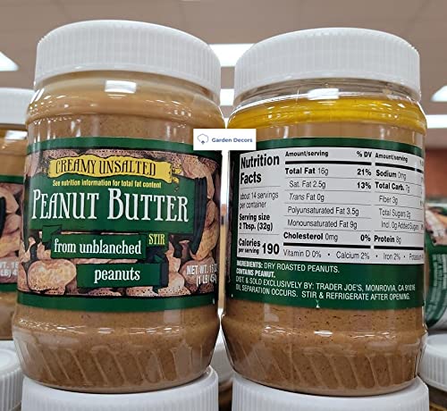 Miniatura 2 de Trader Joe's - Mantequilla de maní cremosa sin sal 16 oz 16.01 oz (2 botellas)