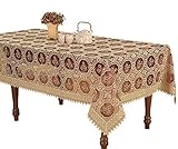 Simhomsen Vintage Burgundy Lace Tablecloth Embroidered Rectangle 60 × 102 Inch