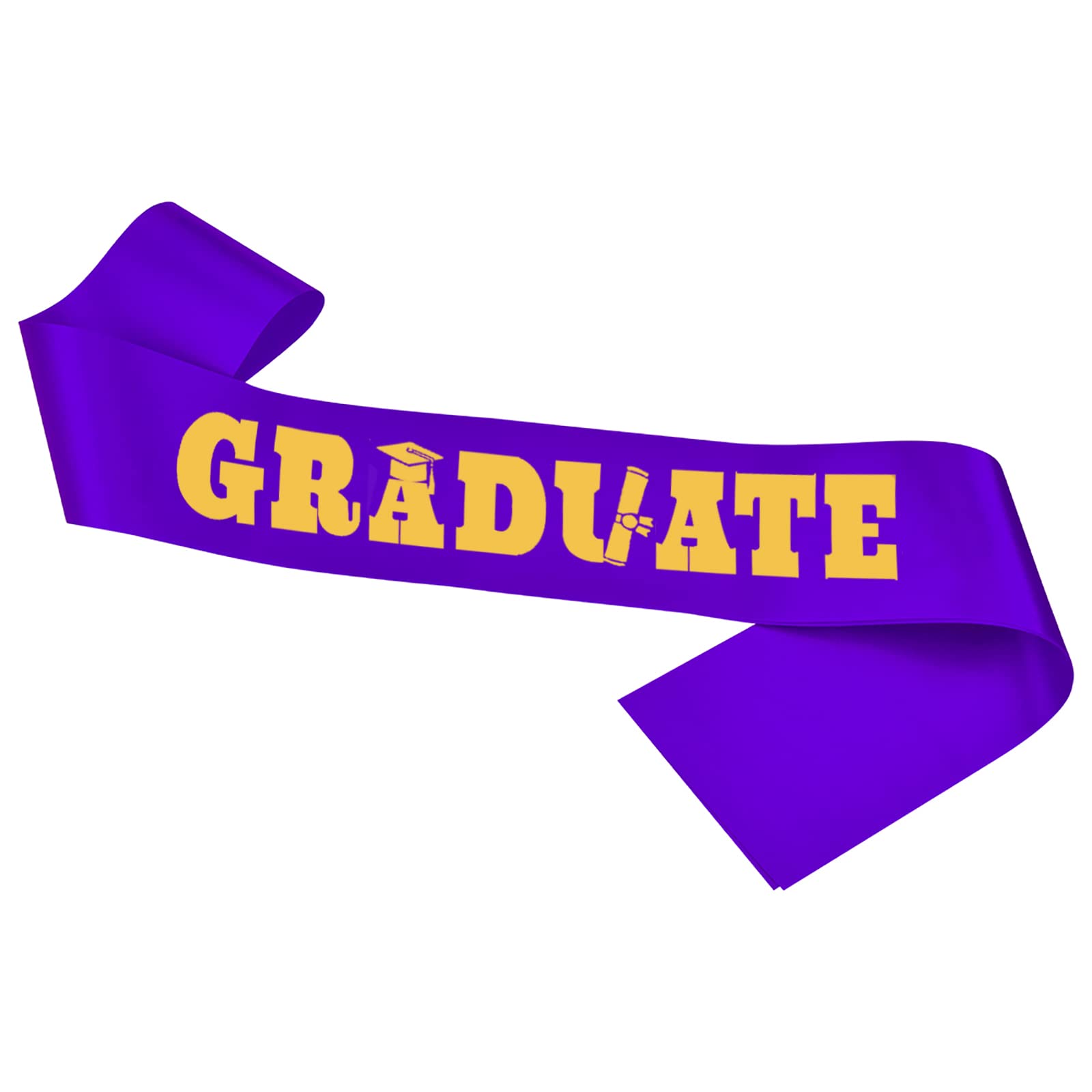 Photo 1 of 4 PACK Purple Graduation Sash with Gold Glitter Letter Graduate, Graduation Party 2023, Graduation Decorations 2023, Graduation Party Supplies Purple Gold