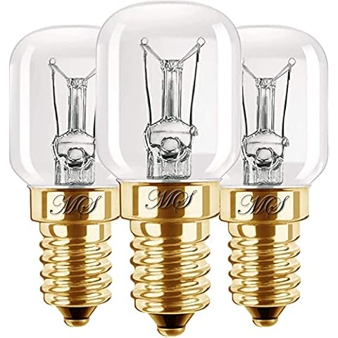 15/25 W SES E14 Screw Cap Pygmy Lamps Bulb 300 Degree Heat Resistant Himalayan Salt Lamp Microwave Oven Refrigerator Rated Light Bulbs Night Bulb Dimmable Multi Use Pack of 3 (25, 3 Bulb) Cover