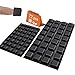 Black Rubber Feet 72PCS Self Adhesive Rubber Feet Black Bumper Pads Tall Square Bumpers for Electronics Speakers Computers Keyboard PS4 Chair Legs in a Case for Hardwood Floor and 20 Rubber Bumpers