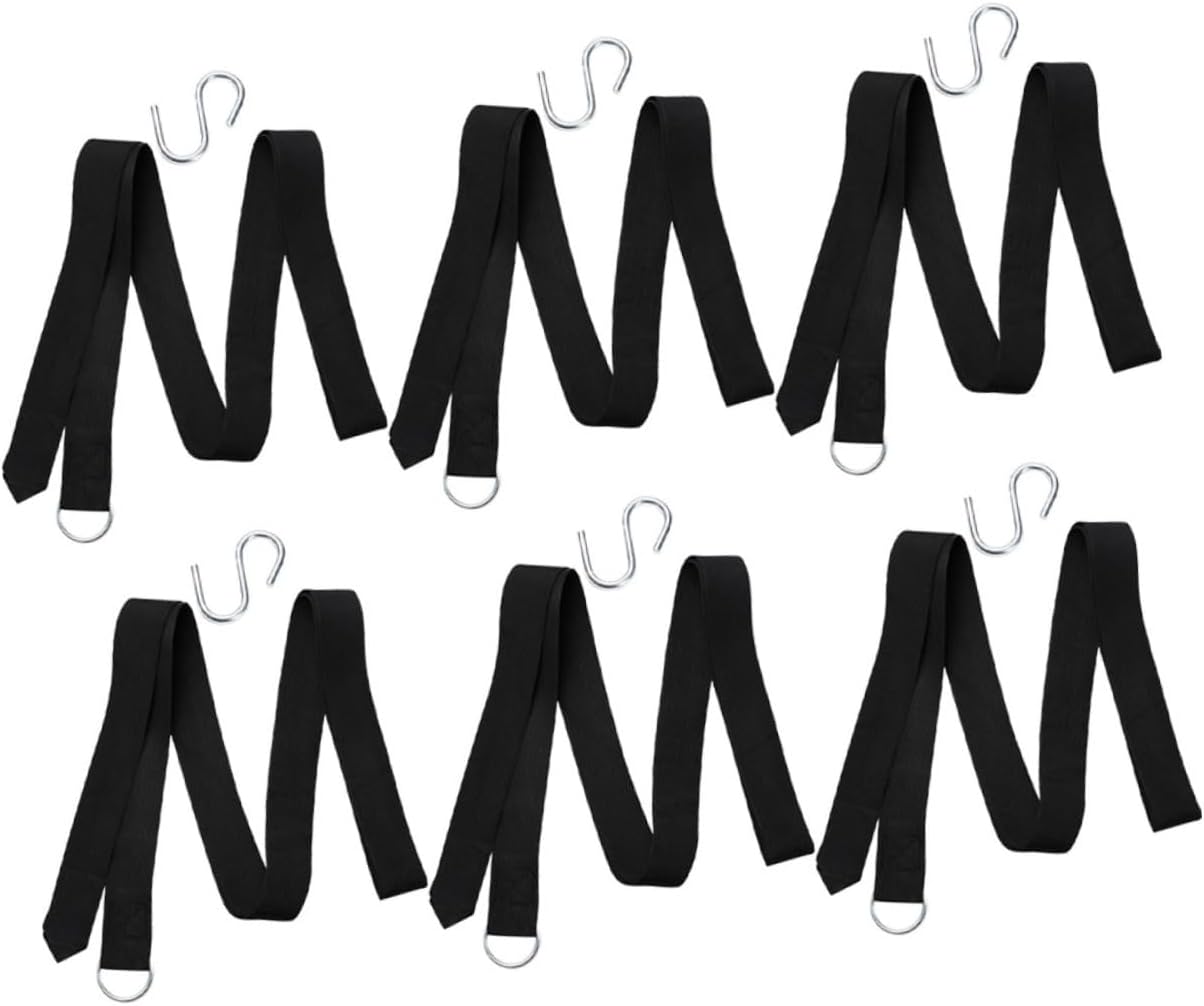 6Pcs Tree Swing Hanging Kit Durable Hammock Straps with Heavy Duty for Outdoor Use for Camping Hiking and Playgrounds