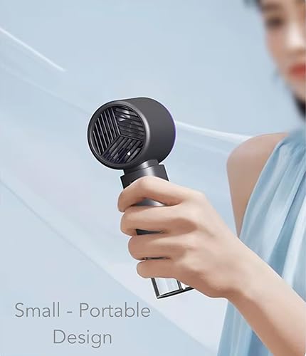 Miniatura 6 de FAMKA - Ventilador de nebulización de mano portátil, potente de alta velocidad, pequeño ventilador de refrigeración personal recargable, niebla de