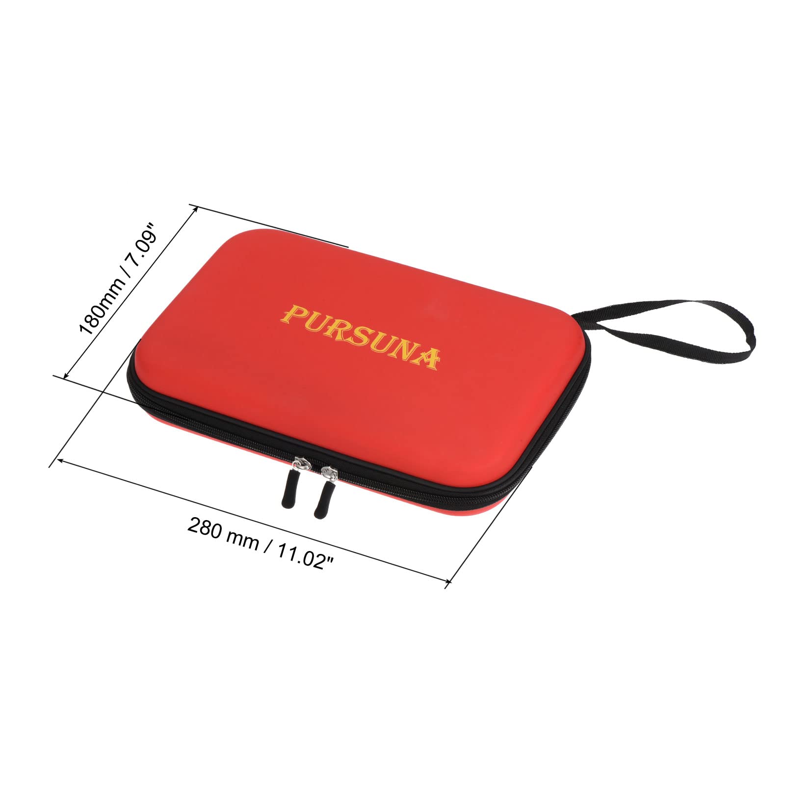 PATIKIL Tavolo Tennis Racchetta Custodia, Ping Pong Paddle Custodia Dura Copertura Contenitore Borsa Quadrato per Sport Accessori, Rosso