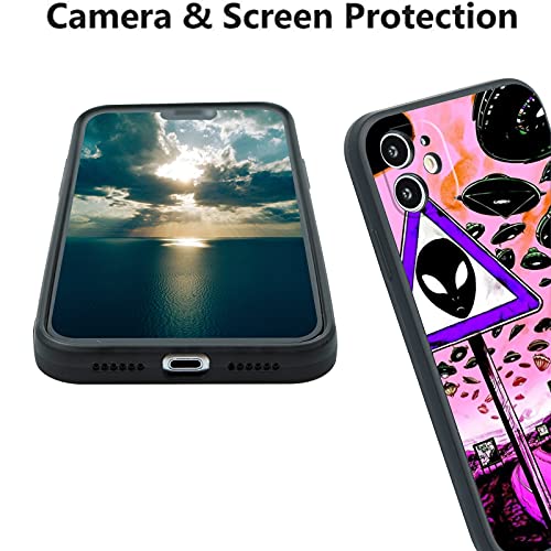 Bloomer For Iphone 12 Case For Men Boys Women,Trippy Alien Space For Iphone 12 Cases,Cool Phone Cases With Alien Graffic Shockproof Soft Silicone Case For Iphone 12, Iphone12(6.1-Inch) #TOP4