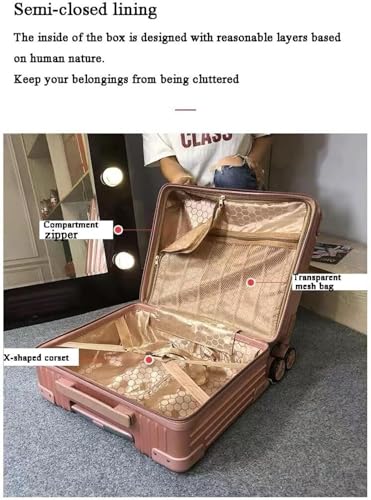 Suitcase 2 Piece Sets Spinner 18inch Suitcase,with Telescopic Handle, 14-inch Cosmetic Case Luggage(Silver)4