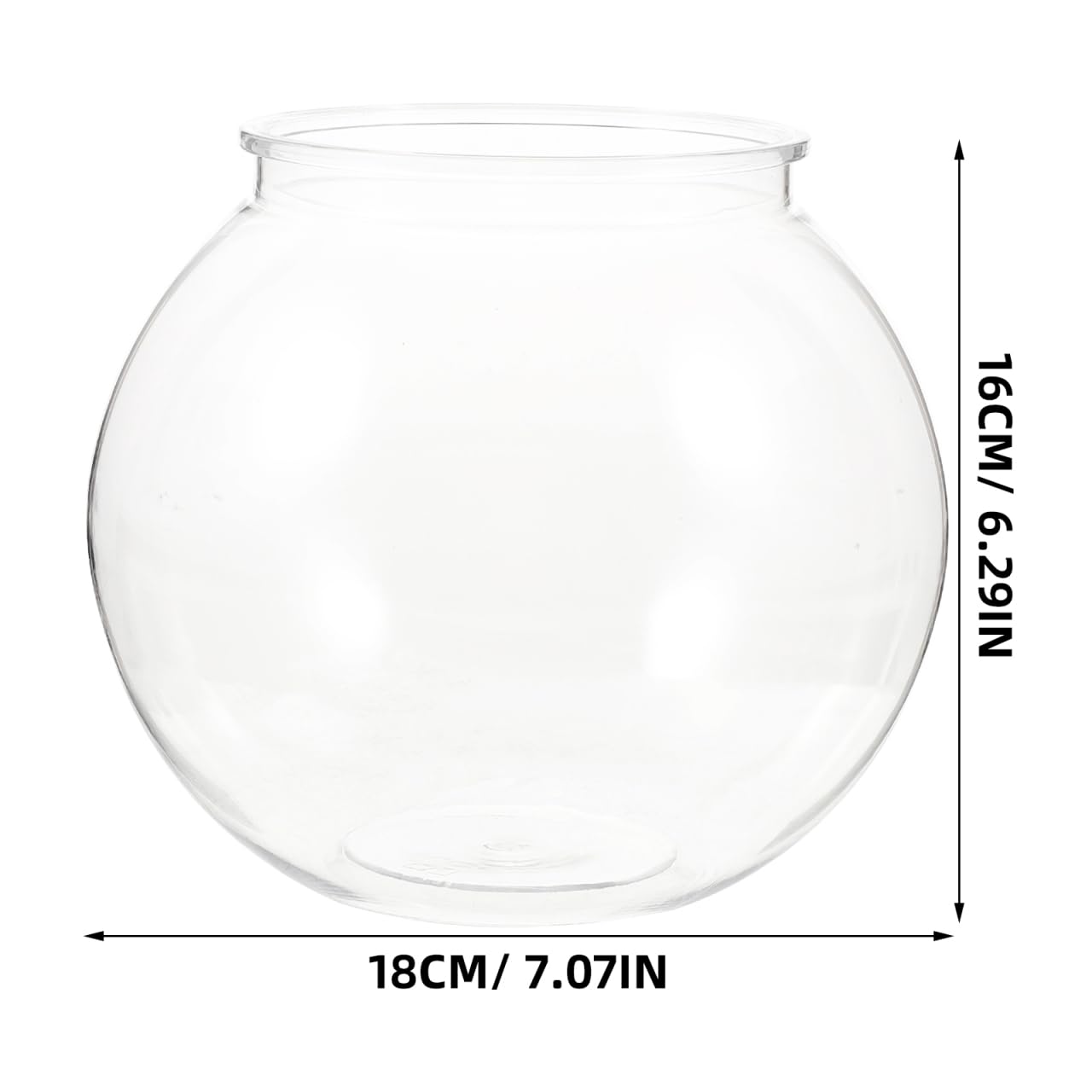 Balacoo Petit aquarium en plastique transparent pour poissons rouges