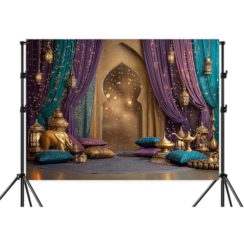 Fondo fotográfico morado de 7x5 pies para fiestas miniatura 4