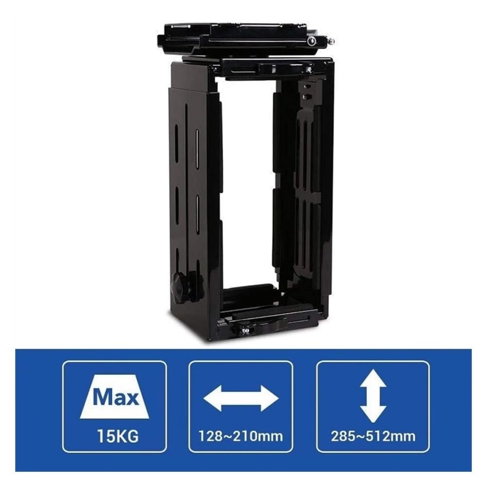 Supporto per PC Supporto CPU sotto la scrivania, supporto regolabile for PC tower, supporto CPU for impieghi gravosi, staffa di sospensione con rotazione di 180°, supporta fino a 33 libbre Ripiano sot