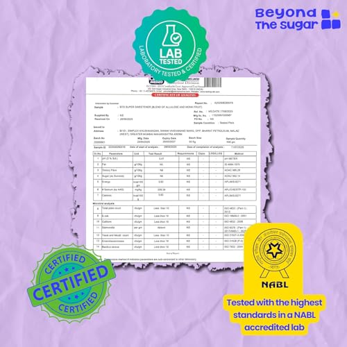 Image of Beyond The Sugar Monkfruit Super Sweetener Powder | Monk Fruit and Allulose | No Erythritol | 0 Glycemic Index, 0 Calories | Keto & Diabetic Friendly | 300GM