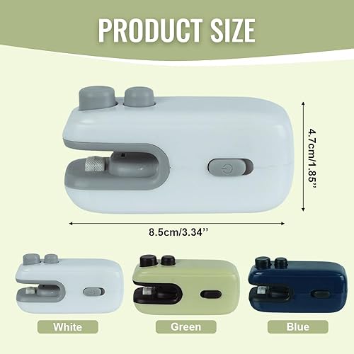 Miniatura 5 de Mini sellador de bolsas, sellado térmico recargable 2 en 1 para bolsas de chips 2025, sellador de alimentos al vacío de mano, sellador de aperitivos