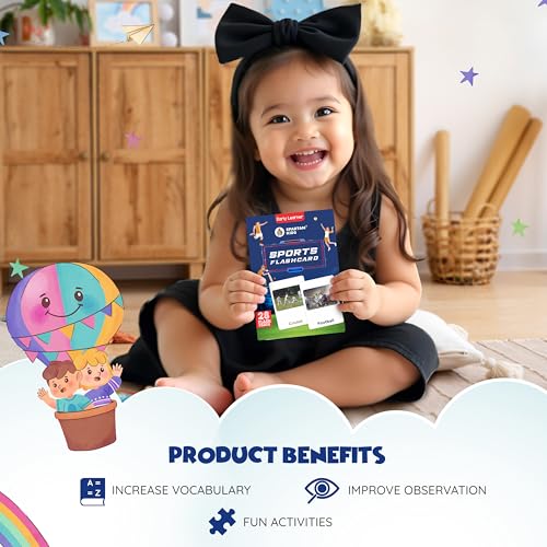 Image of SPARTAN KIDS Sports Flash Cards for Kids | 28 Early Learning Flash Cards Easy & Fun Way of Learning 1 Year to 6 Years Babies