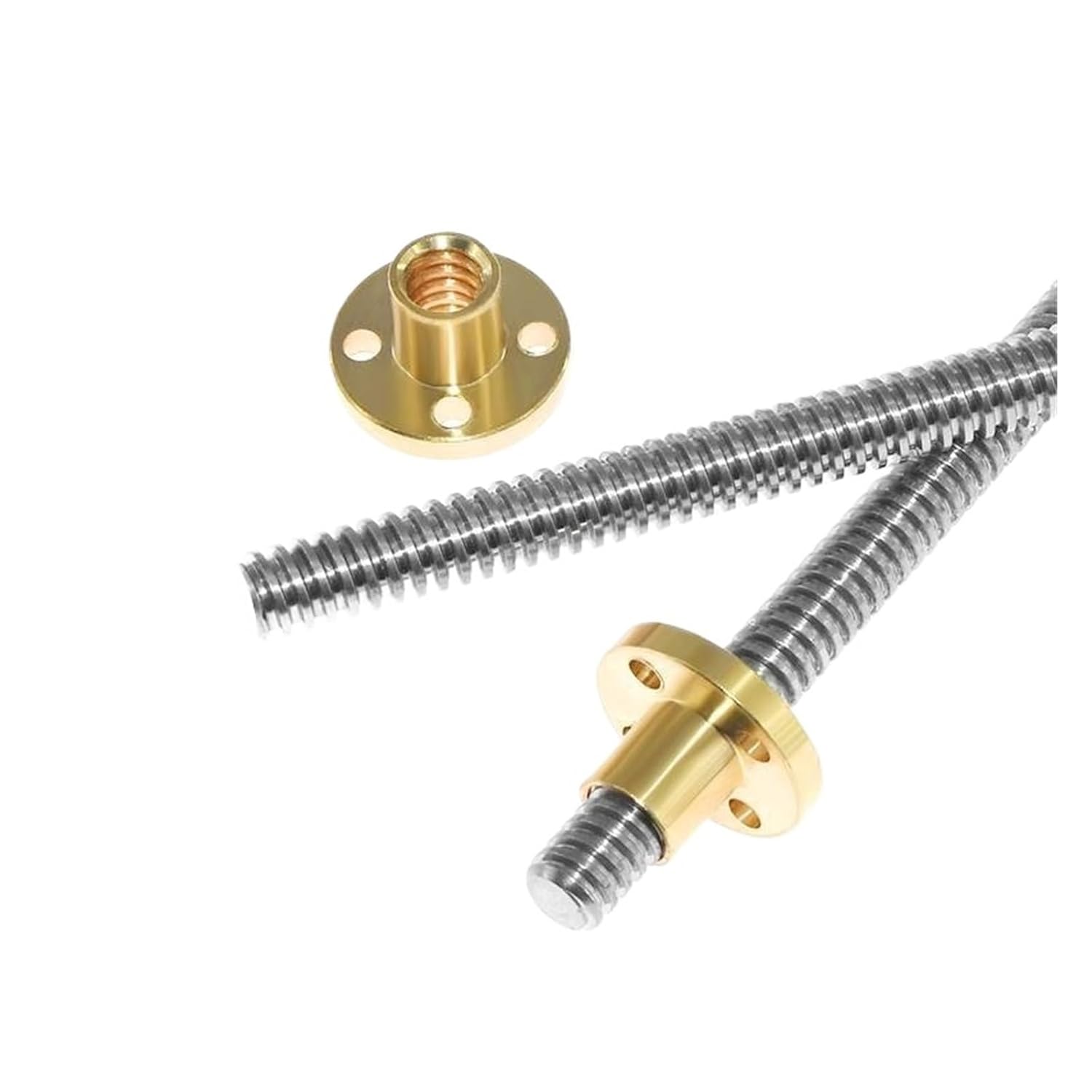 Ball Screw, Linear Motion Ball Screw T8 Lead Screw Trapezoidal Rod T8 Lead Screw Thread 8mm Lead 8mm Length 100-900mm with Brass Nut(650mm)