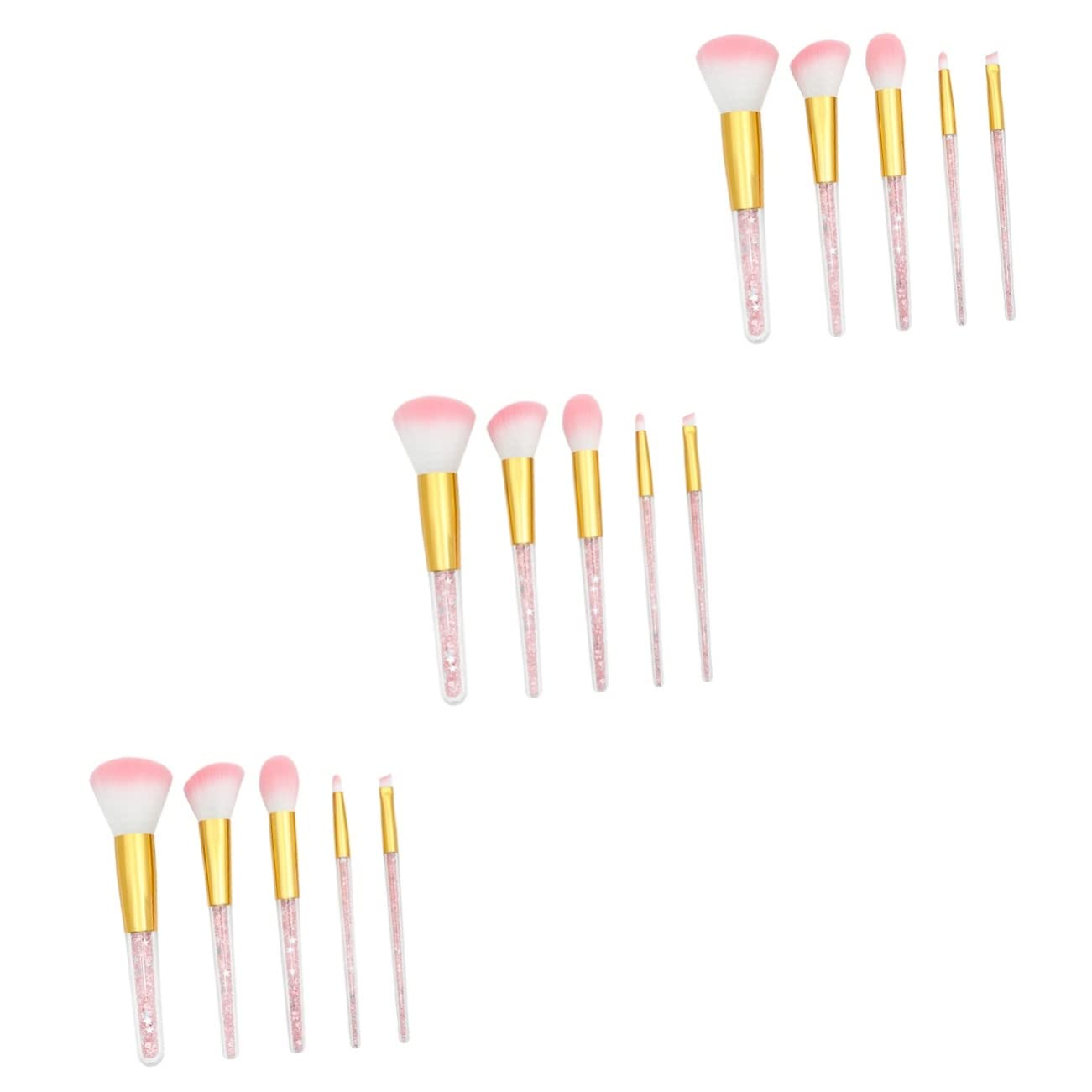 FOMIYES 15stücke Teiliges Transparentes Kosmetikpinselset Für Professionelle Anwendung Hochwertige -bürsten Für Flüssige Foundation Puder Und Augenbrauen Für Frauen