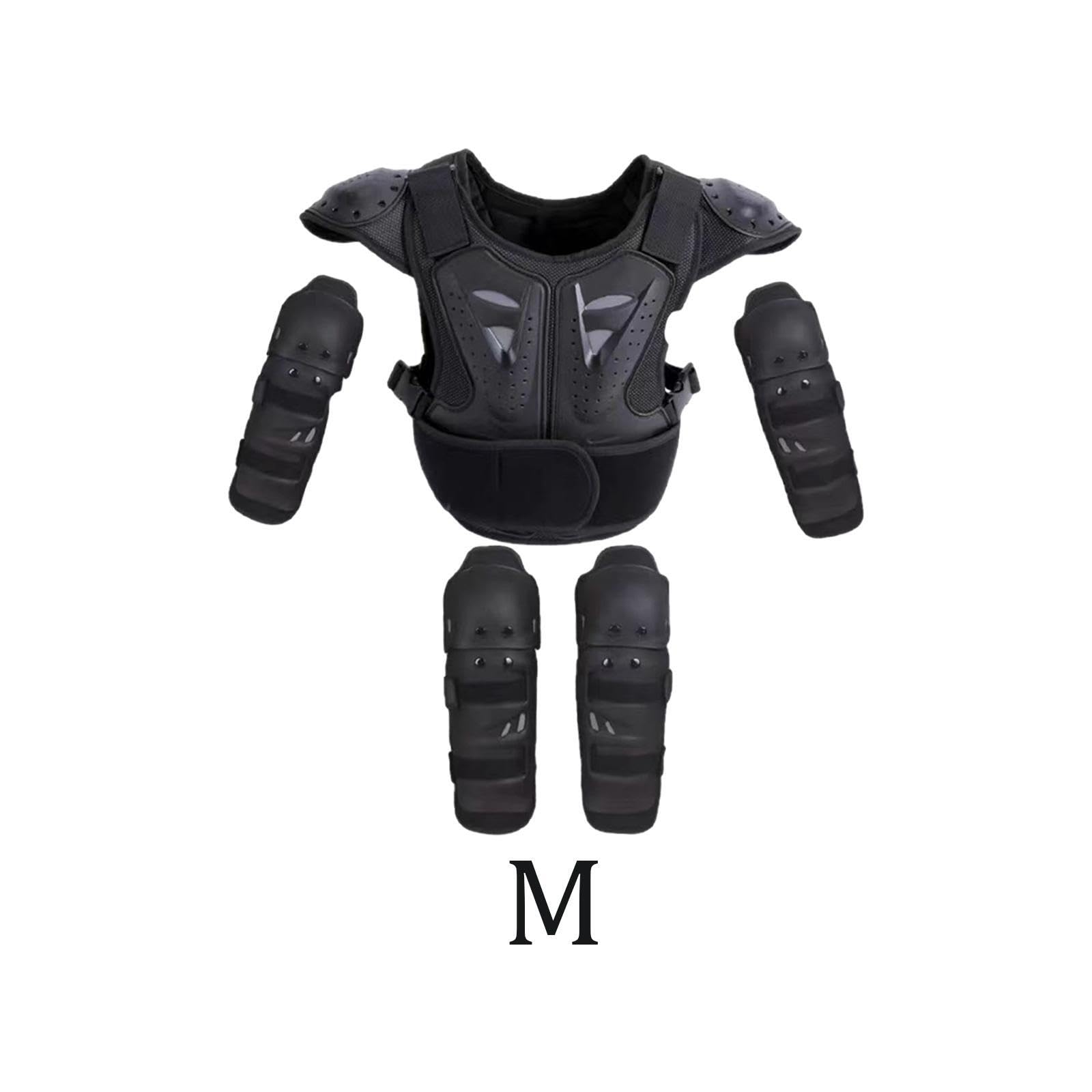 Tuta protettiva per motocross per bambini, attrezzatura per moto da cross, protezione completa per torace, colonna vertebrale, schiena, ginocchiere, gomitiere,