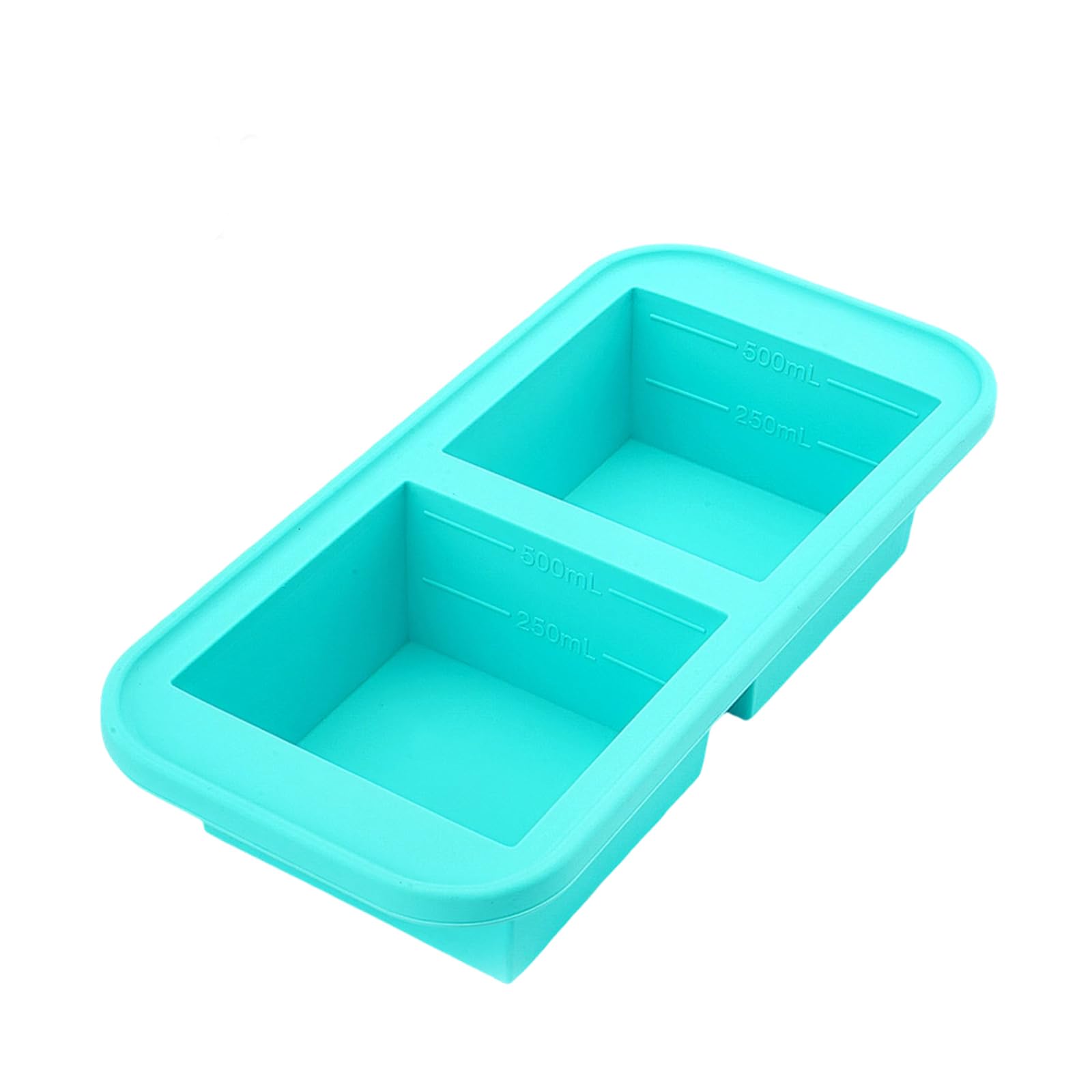 MALSSE Of 1 Silicone Freezers Molds with Lid for Ice Cubes Juices and Food Storage Space Saving Kitchen Essential Ice Block Tray with Cover