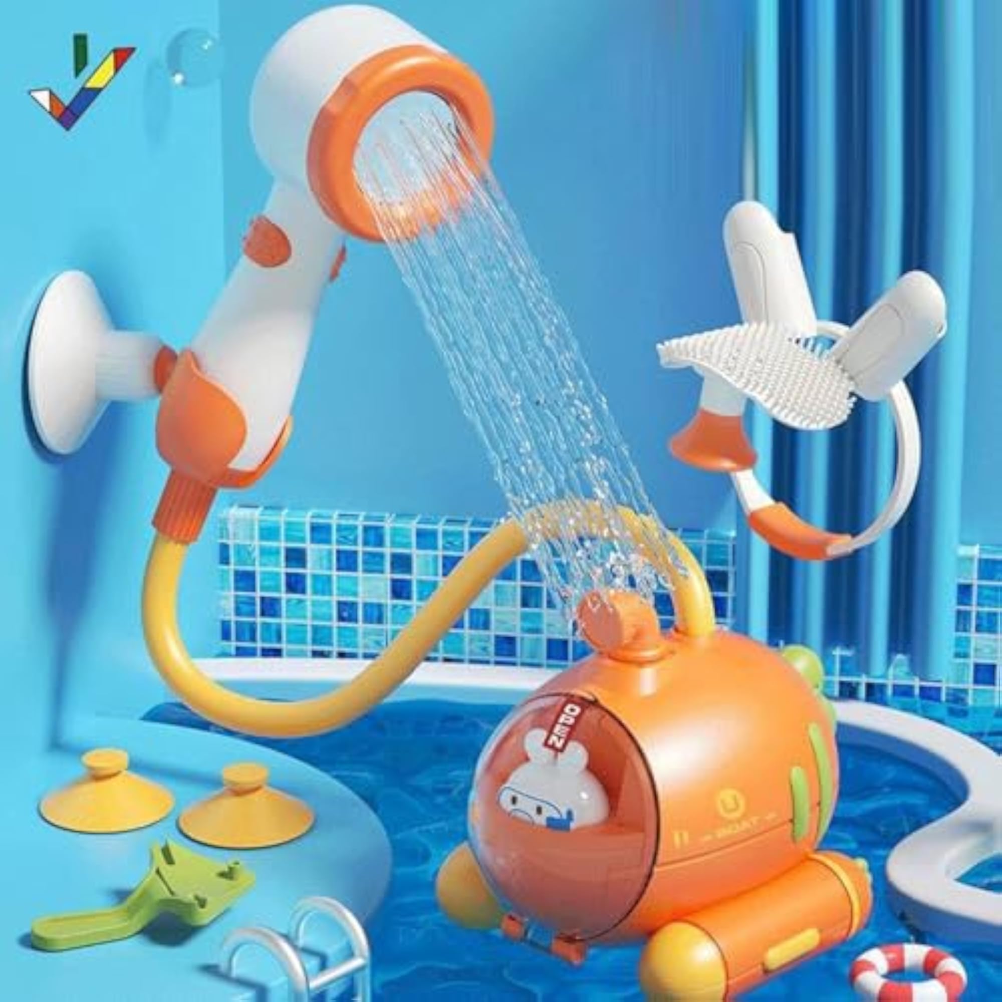 Baby Bath Toy Interactive Shower Head for Backyard Fun