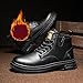 Work Boots for Men Leather Non Slip Industrial & Construction Boots Thick Soled Classic Fashionable Lace Up Ankle Boots (7.5) Black